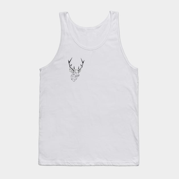 Geometric Stag Trophy Tank Top by Roosiff